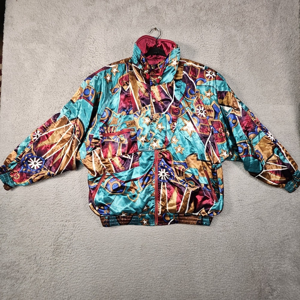Bocoo Vintage 80's 90's Retro Bomber Jacket Sz S Street Wear Avant Garde Hip Hop